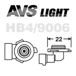 ЛАМПА ГАЛОГЕННАЯ AVS SIRIUS/NIGHT WAY/ PB HB4/9006.12V.55W A78948S