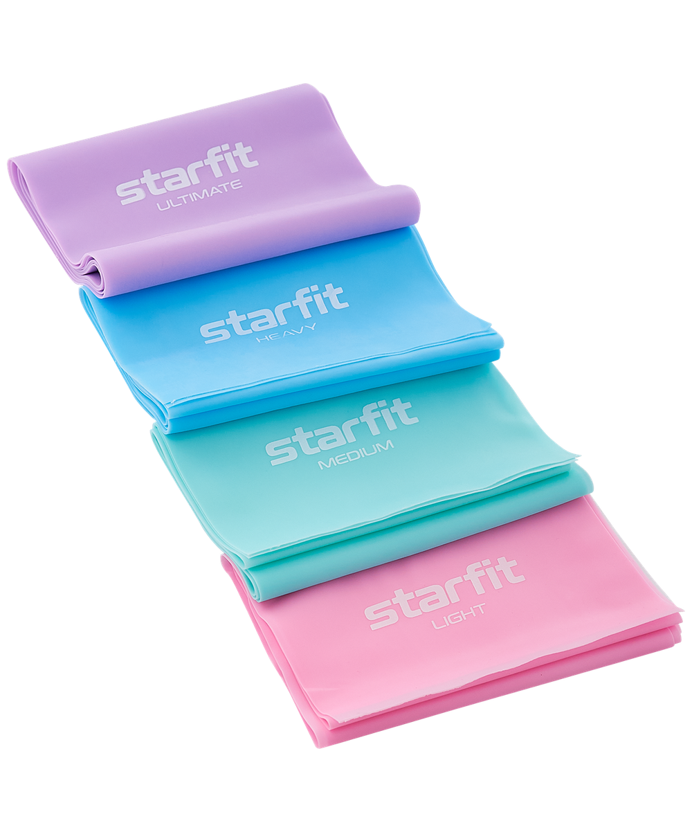 Лента для пилатеса ES-201 1200x150x0,35 мм, розовый пастель