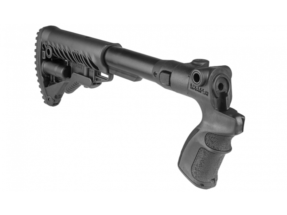 Телескопический приклад AGMF 500 FK Mossberg 500/590, Maverick 88, черный, FAB-Defense