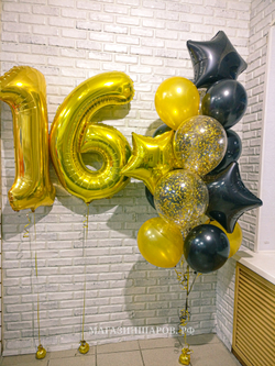 Набор шаров на 16 лет парню