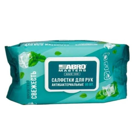 Салфетки влажные для рук освежающие 80 шт. ABRO MASTERS