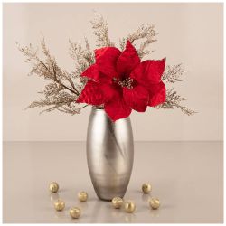 ЦВЕТОК ИСКУССТВЕННЫЙ "ПУАНСЕТИЯ" 25*30 СМ. (МАЛ=48/КОР=480ШТ.)