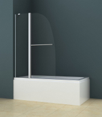 Шторка для ванны складная Azario Boston 100х140 цвет профиля хром (AZ-142TB)