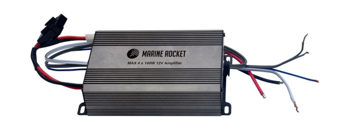 4-х канальный морской усилитель с AUX, Marine Rocket