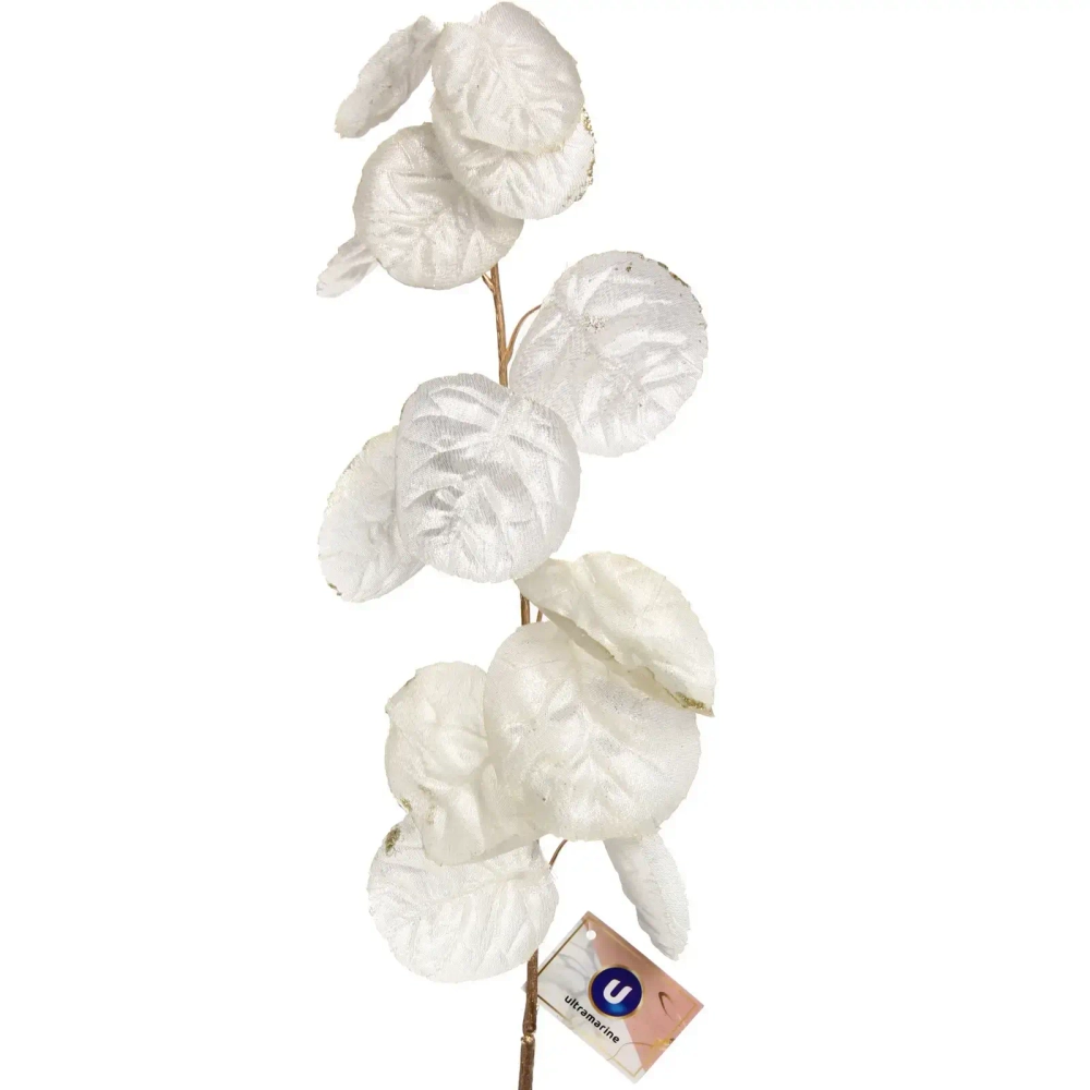 Искусственные цветы «FLOWERS GLAMOUR» 80см Ветка декоративная белая