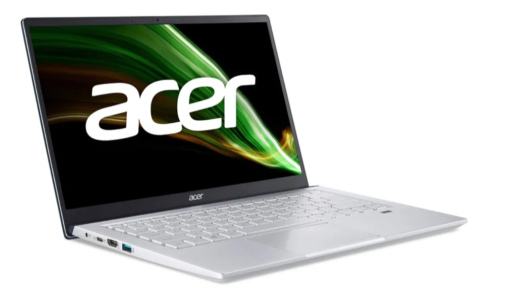 14" Ноутбук Acer Swift X SFX14-41G-R3TU (1920x1080, AMD Ryzen 5 5500U, RAM 8ГБ, SSD 512ГБ, NVIDIA GeForce GTX 1650, Win 10 Home)