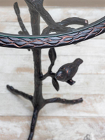 Стол "Птица" 68х49см Алюминий,стекло