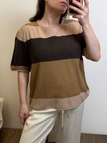 Футболка полоска шоколад
