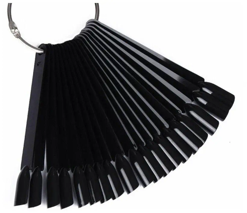 Типсы для выкраски квадрат (50шт, черный)