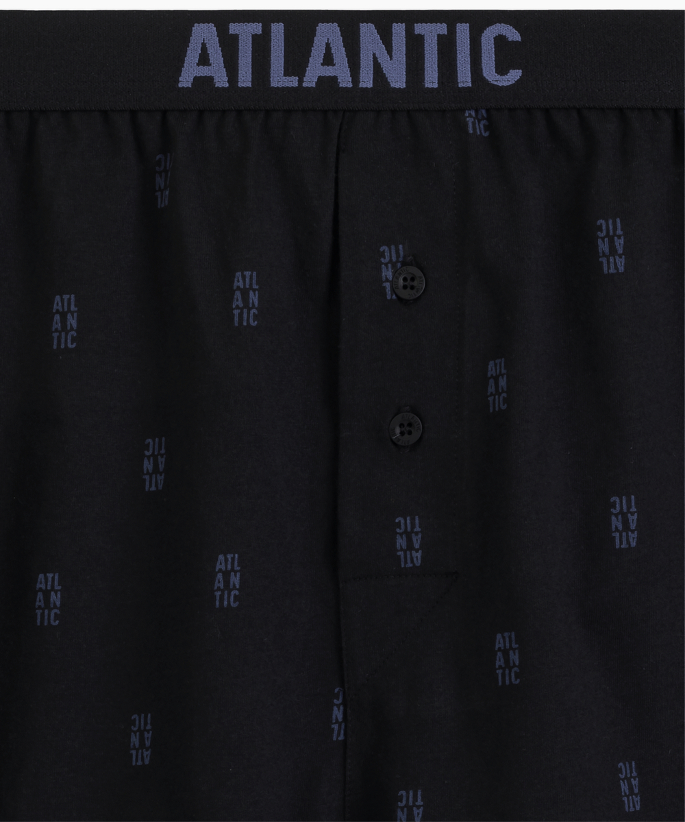 Мужские трусы боксеры Atlantic, набор из 2 шт., хлопок, черный + темно-серый, 2MBX-086