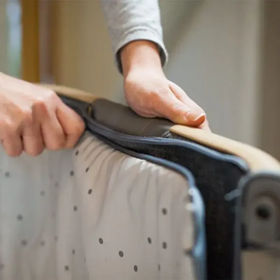 Колыбель приставная Tutti Bambini CoZee Оak and Сharcoal с колесами