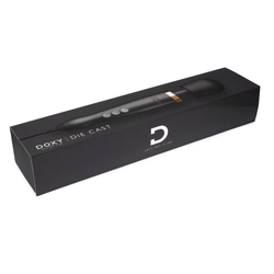Черно-золотистый проводной жезловый вибратор Doxy Die Cast - 37 см.
