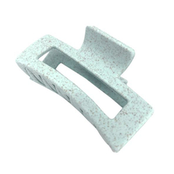 [SOLOMEYA] Крабик для волос из натуральной пшеницы МЯТНЫЙ прямоугольный Solomeya Straw Claw Hair Clip Rectangle Mint, 1 шт