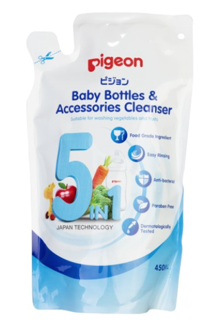 PIGEON Средство для мытья посуды "Baby Bottles & Accessories Cleanser", 450 мл