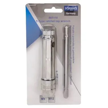Метчикодержатель трещоточный Т-образный 110мм (М5-М12) Scheppach Sch-881110