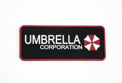 Шеврон Umbrella Corporation лента PVC 12 см. Красный