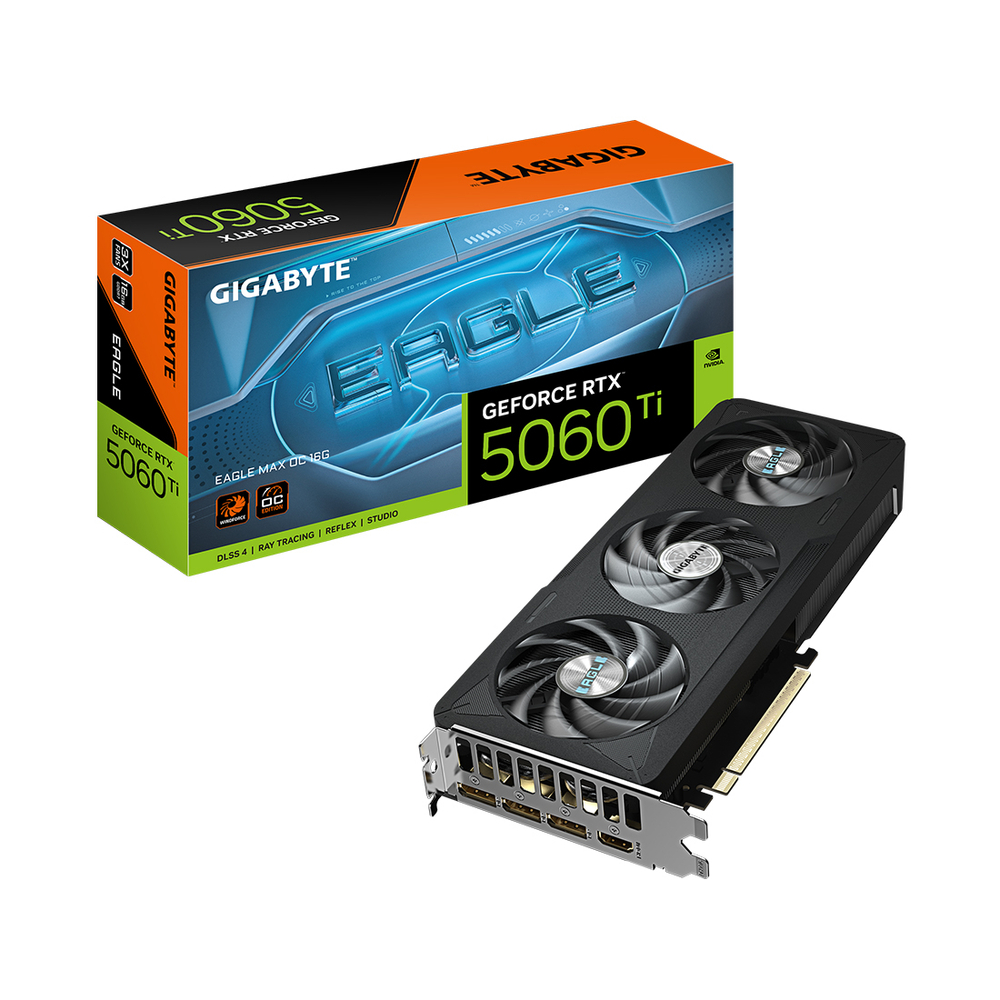 Видеокарта Gigabyte (GV-N506TEAGLEMAX OC-16GD) RTX5060Ti EAGLE MAX OC 16G