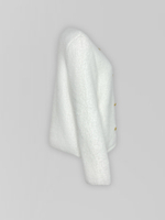 Кардиган 641 пушистый однотонный на золотых пуговицах