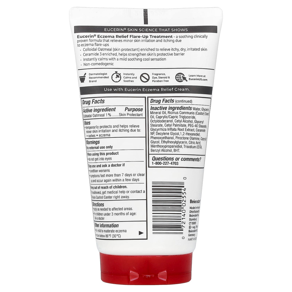 Eucerin, Средство для облегчения обострения экземы, без отдушек, 141 г (5 унций)