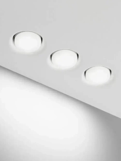 Светильник потолочный светодиодный встраиваемый GХ53 белый точечный спот круглый безрамочный