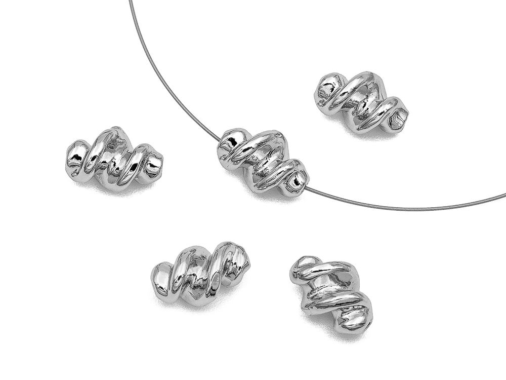 Бусина "Спираль" 11мм (1 штука)