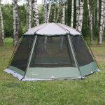 Шатер кемпинговый Btrace Highland (4,3х3,7м) Зеленый/Бежевый