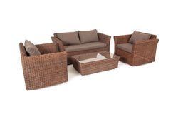 "Капучино Сингл" лаунж-зона из искусственного ротанга, цвет коричневый