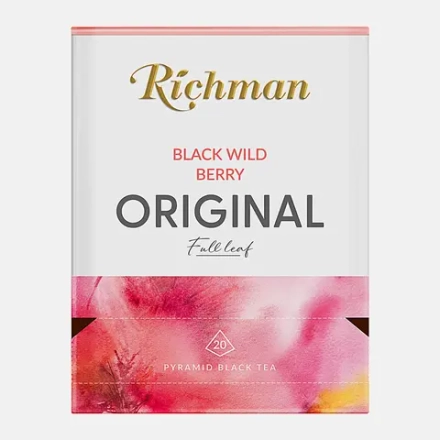 Чай чёрный Richman Black Wild Berry дикая ягода 20 пирамидок