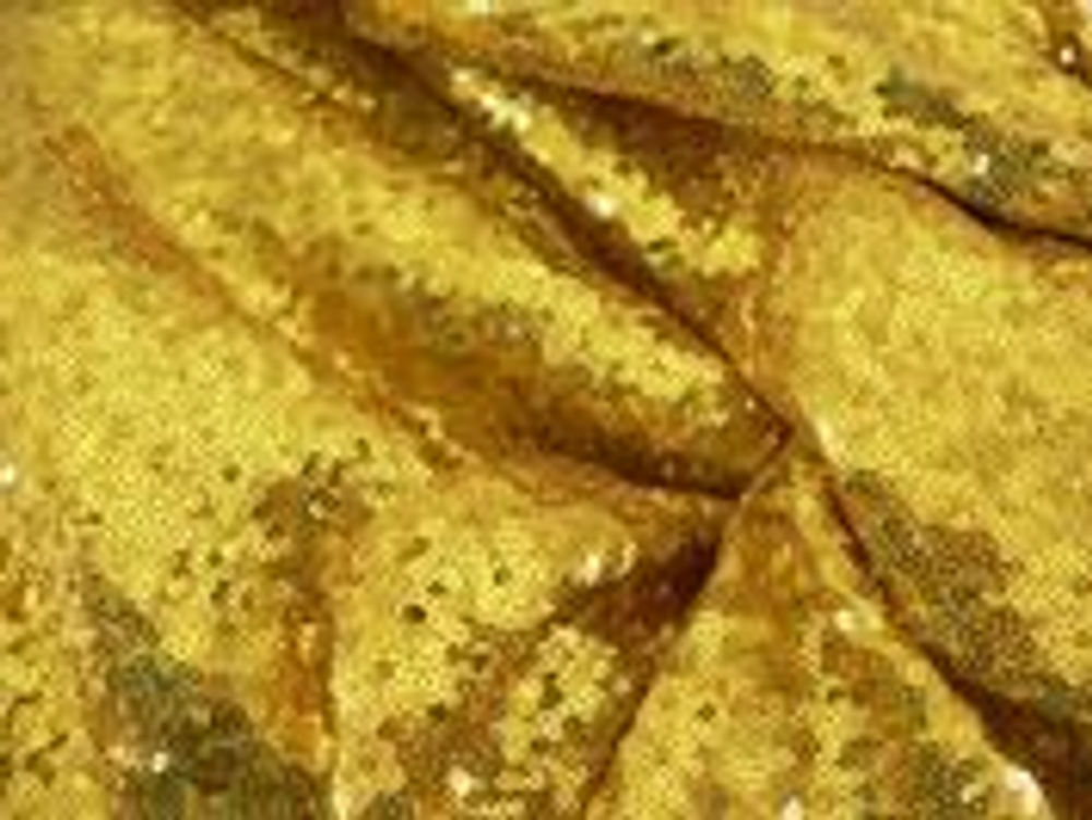 Ткань Пайетки мелкие золотые арт.326386