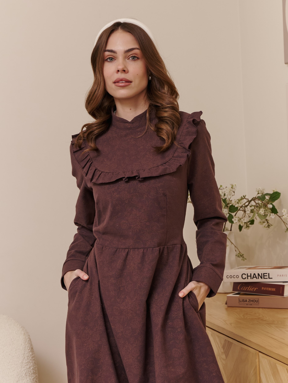 Платье с вшитой манишкой