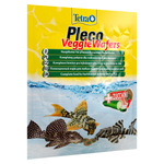 TetraPleco Veggie Wafers корм-пластинки с добавлением цуккини для донных рыб 15 г