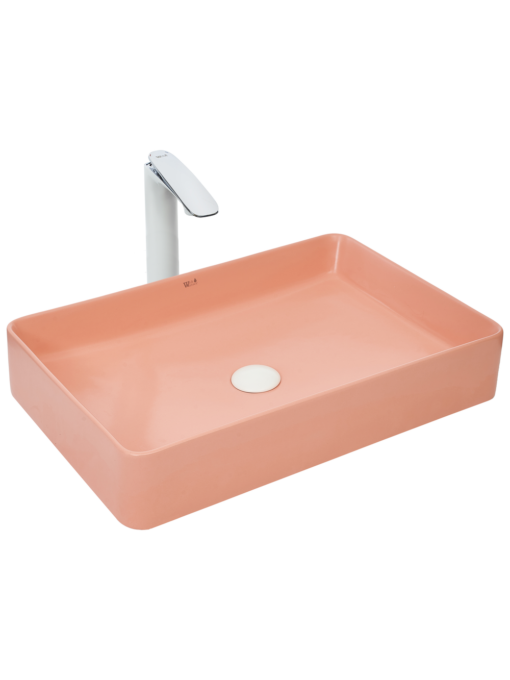 Раковина накладная (матовая розовая) WeltWasser WW  ELBACH 2174 MP 600х405х110