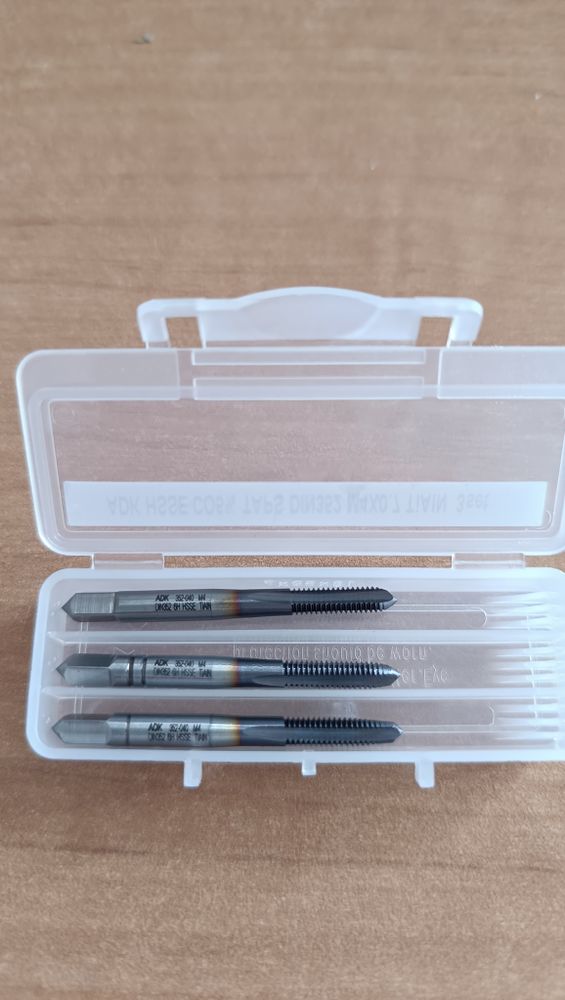 Метчик ручной компл DIN-352/3 М4 HSSE INOX ADK235-040 TiALN