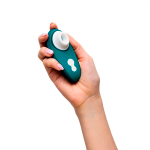 Темно-бирюзовый бесконтактный клиторальный стимулятор 10см Womanizer Liberty 2 Dark Green WZ112SG3