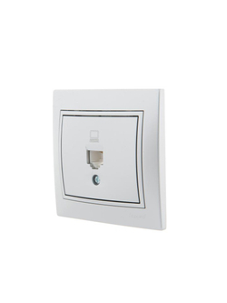 Розетка компьютерная 1-м СП Mira RJ45 сер. метал. LEZARD 701-1010-139