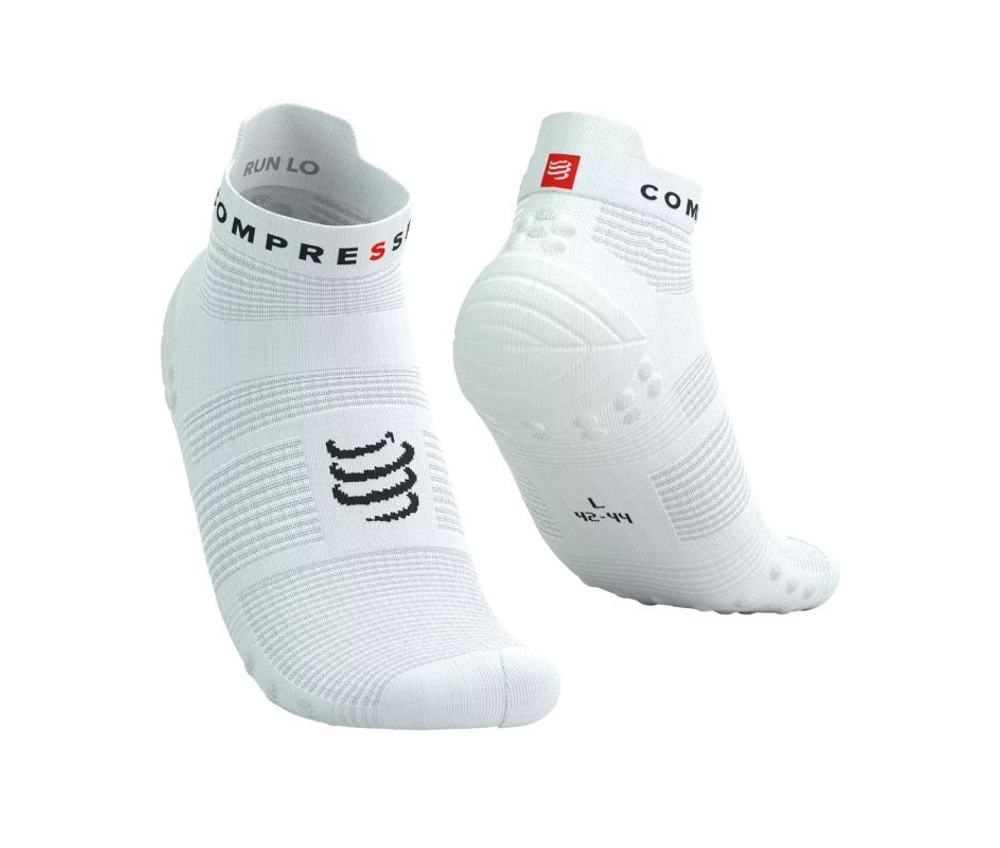Теннисные носки Compressport Pro Racing v4.0 Run Low 1P - белый