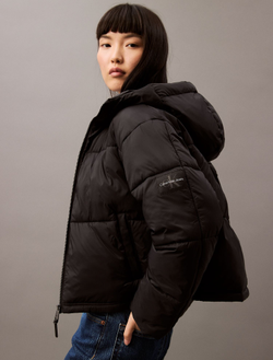 Утепленная куртка Calvin Klein Jeans Short Hooded Puffer Black Beauty