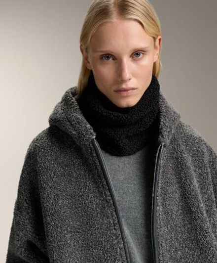 Oysho Снуд из искусственной овчины, черный