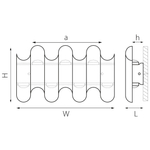 341747 Светильник BOSSO 7х1W LED 770LM G ЧЕРНЫЙ 4000K IP65