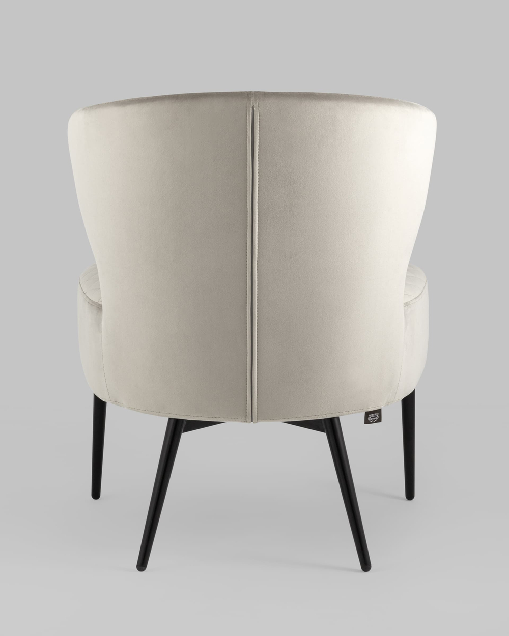 Кресло лаунж Royal велюр серо-бежевый