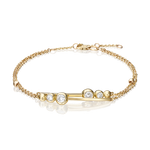 Браслет из лимонного золота с фианитами