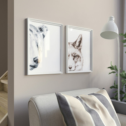 IKEA BILD  (ИКЕА БИЛД)  -  Плакат, медведь и лиса, 30x40 см