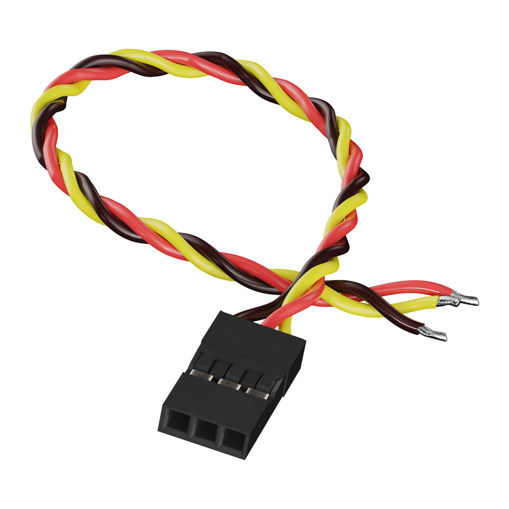 3-Pos TJC8 Servo Lead (MH-FC, 100mm Length) - 2 Pack