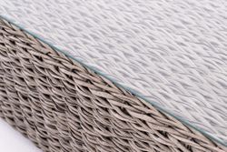 "Капучино" лаунж-зона из искусственного ротанга (гиацинт), цвет серый