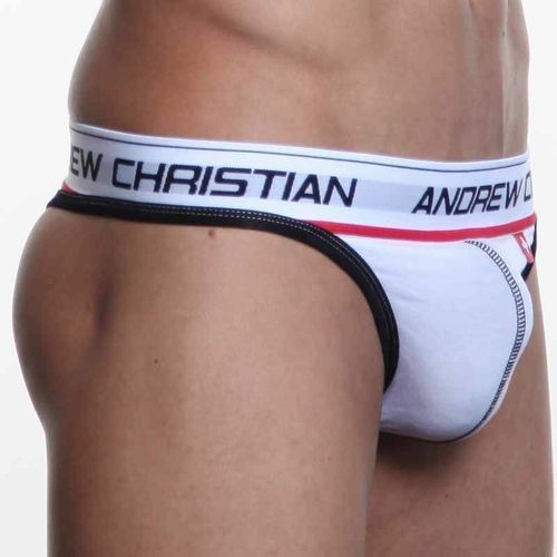 Мужские трусы стринги Andrew Christian String Flexsoft Show It White