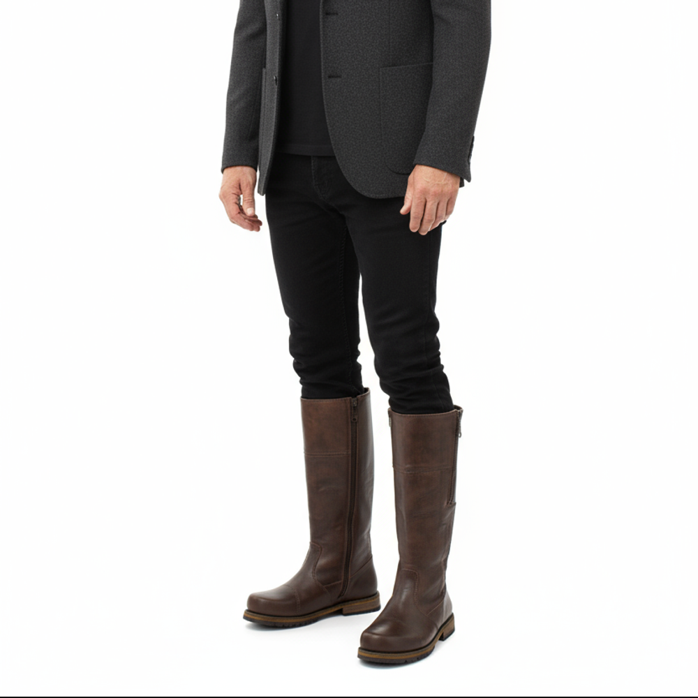 Сапоги мужские демисезонные высокие