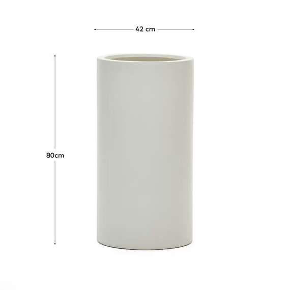 Кашпо Aiguablava, Ø42х80 см, белый цемент