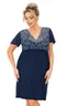 Melania nightdress plus Dark blue