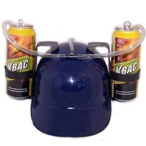 Каска с подставкой под банки, цвет синий