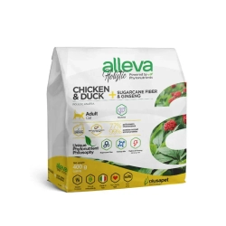 Alleva holistic cat neutered сухой корм для кастрированных котов и стерилизованных кошек с курицей и уткой, волокнами сахарного тростника и женьшенем - 400 г